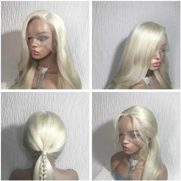 26 In Pale Blonde Lace Wig Human Hair - Picture 14 of 15